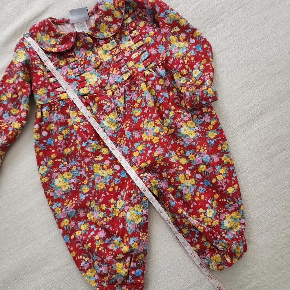 Vintage Bright Floral Bodysuit 12 months